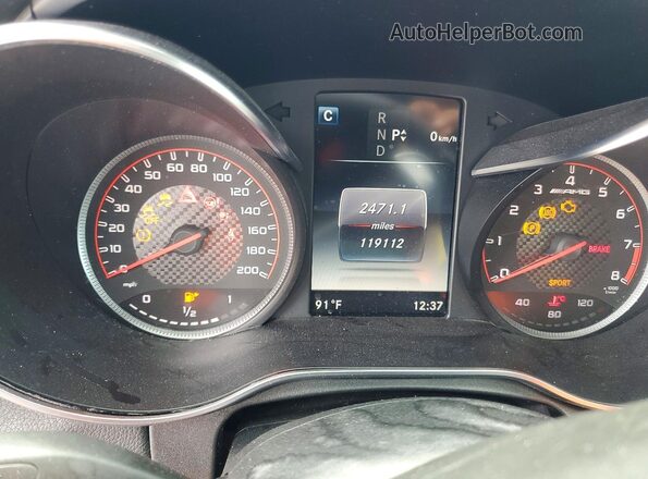 55SWF8HB7GU102127 2016 MERCEDES-BENZ C Red Widok zestawu wskaźników