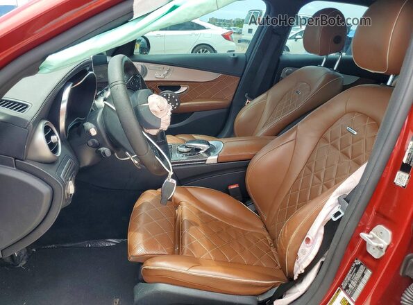 55SWF8HB7GU102127 2016 MERCEDES-BENZ C Red Widok wnętrza z przodu