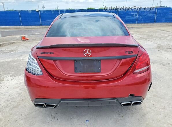 55SWF8HB7GU102127 2016 MERCEDES-BENZ C Red Widok z tyłu