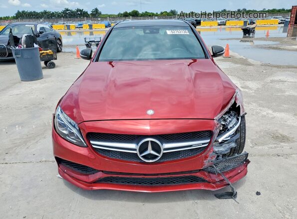 55SWF8HB7GU102127 2016 MERCEDES-BENZ C Red Widok z przodu