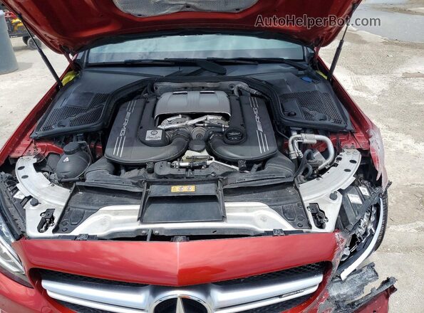 55SWF8HB7GU102127 2016 MERCEDES-BENZ C Red Widok wnętrza z tyłu