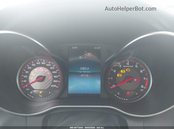 55SWF8HB7KU303339 2019 MERCEDES-BENZ AMG C 63 Gray უკანა სავარძლების ხედი