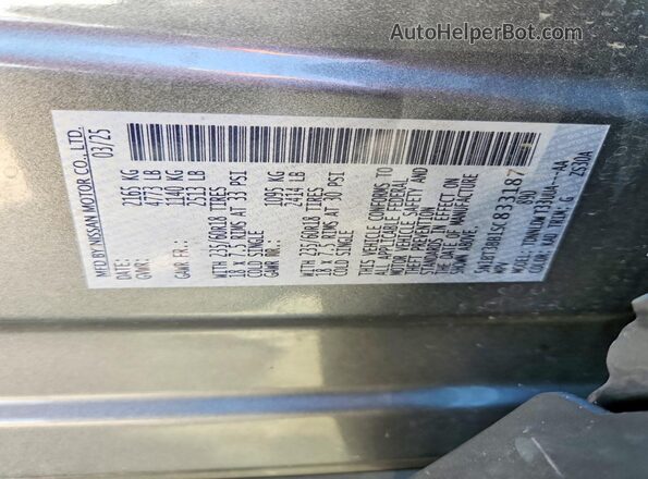 5N1BT3BB1SC833187 2025 NISSAN ROGUE Gray Սալոնի 360 աստիճան տեսք