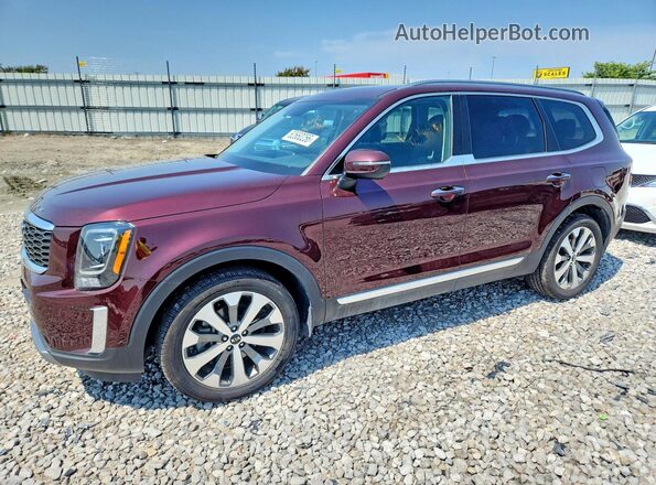 5XYP64HC6LG029522 2020 KIA TELLURIDE Burgundy Задня ліва чверть