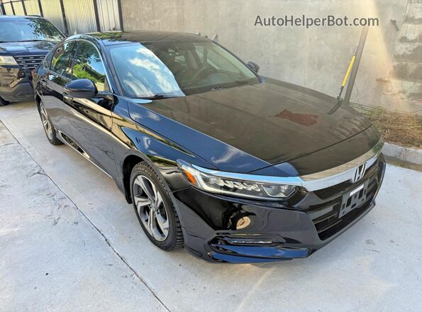 1HGCV1F45JA001477 2018 HONDA ACCORD Black უკანა მარცხენა