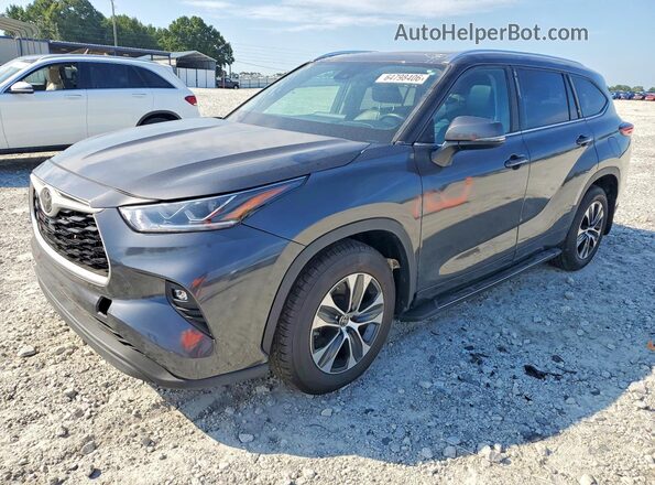 5TDGZRBH8MS528707 2021 TOYOTA HIGHLANDER Gray Rear left