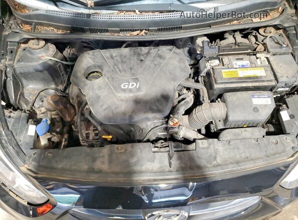KMHCT4AE4GU977162 2016 HYUNDAI ACCENT Black ძრავის განყოფილების ხედი
