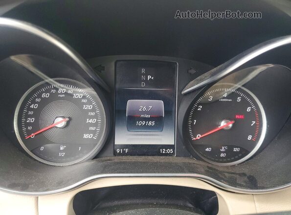 55SWF4JB2GU125155 2016 MERCEDES-BENZ C Red Հետևի նստատեղերի տեսք