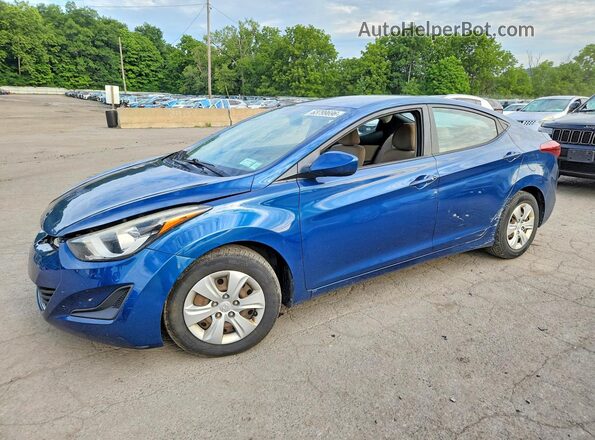 KMHDH4AE9GU543745 2016 HYUNDAI ELANTRA Blue Rear left