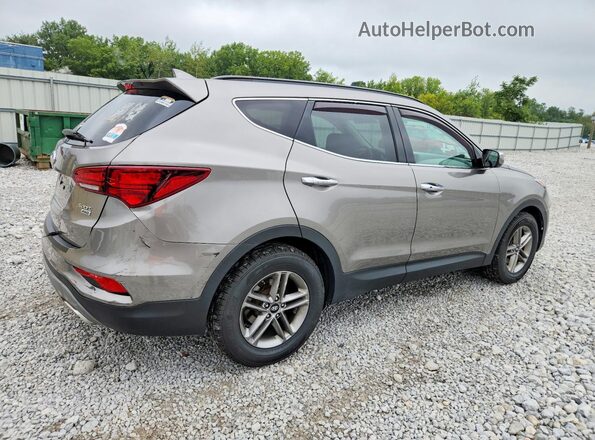 5NMZUDLB6JH084472 2018 HYUNDAI SANTA Gray Front right