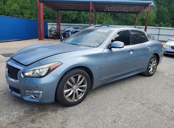 JN1BY1AP5JM181175 2018 INFINITI Q70 Blue Trasero izquierdo