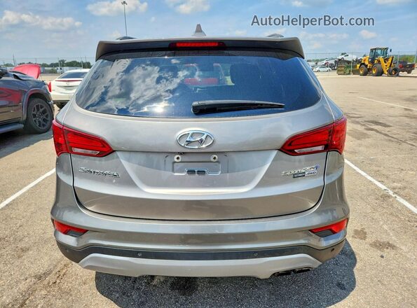 5XYZWDLA5JG506873 2018 HYUNDAI SANTA FE Gray Front interior view