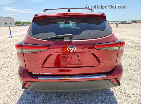 5TDGZRAH2LS504578 2020 TOYOTA HIGHLANDER Red Սալոնի դիմացի տեսք