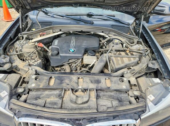 5UXWX9C53H0T00272 2017 BMW X3 Black Widok naklejki z numerem VIN