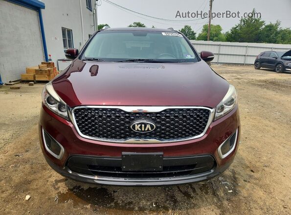 5XYPGDA5XHG240299 2017 KIA SORENTO Burgundy Vista trasera