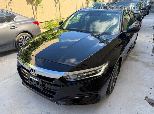 1HGCV1F45JA001477 2018 HONDA ACCORD Black უკანა მარჯვენა
