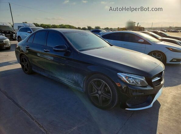 55SWF6EB1GU126786 2016 MERCEDES-BENZ C Black წინა ხედი