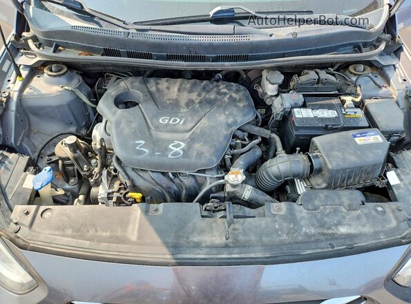 KMHCT4AE5GU086040 2016 HYUNDAI ACCENT Gray Vista del compartimento del motor