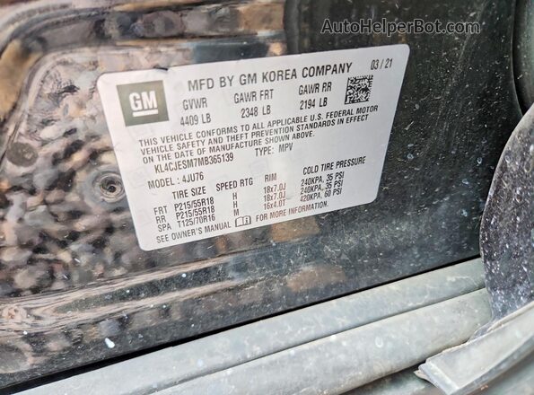 KL4CJESM7MB365139 2021 BUICK ENCORE Black 