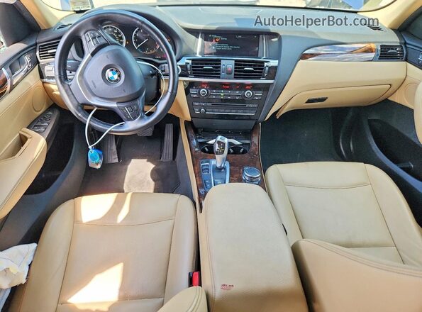 5UXWX9C58G0D73767 2016 BMW X3 Blue Instrument cluster view