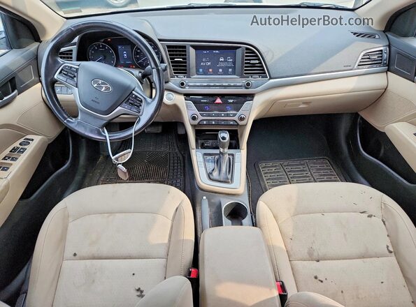 5NPD84LF5JH214679 2018 HYUNDAI ELANTRA White Սարքավորումների վահանակի տեսք