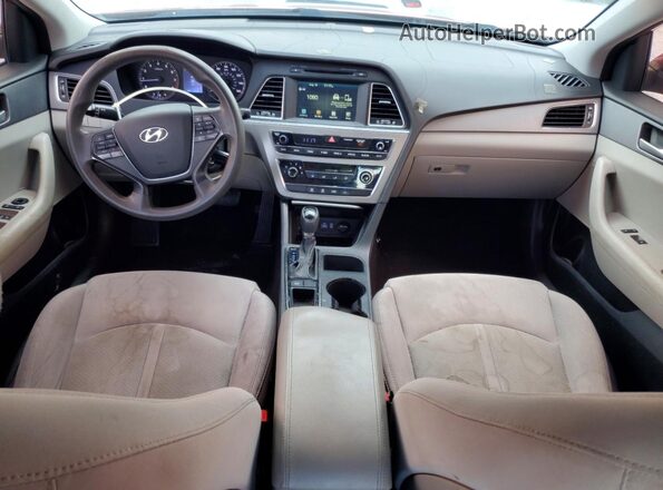 5NPE24AF0GH334195 2016 HYUNDAI SONATA Red Вид щитка приладів