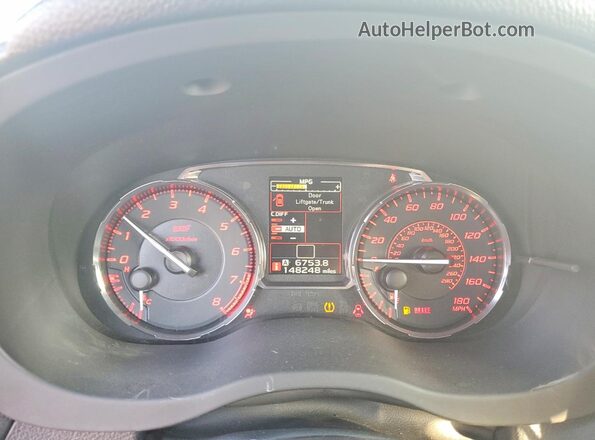 JF1VA2M69G9827827 2016 SUBARU WRX Silver Widok tylnych siedzeń