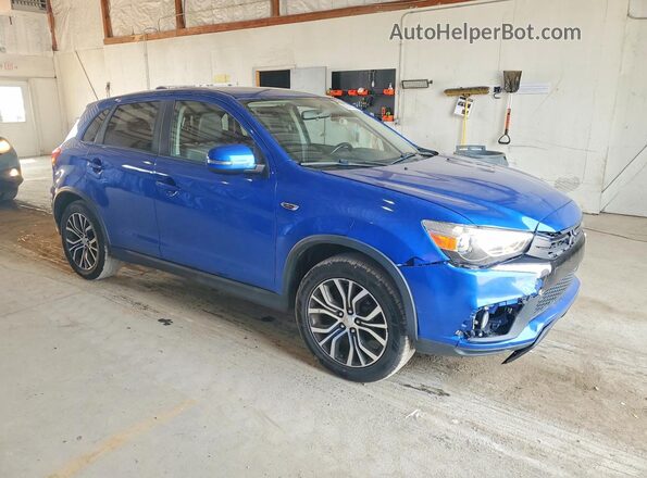JA4AR3AW2JU000844 2018 MITSUBISHI OUTLANDER Blue Front view