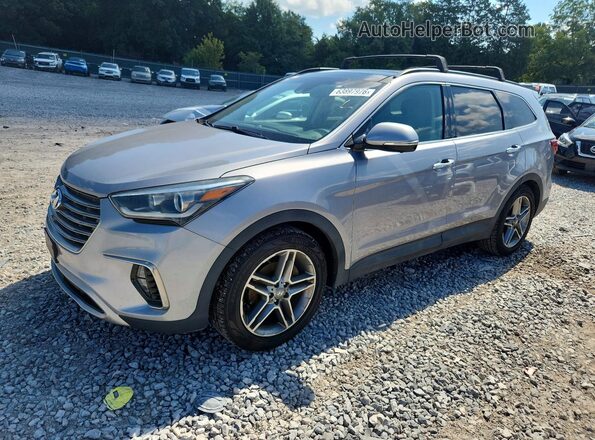 KM8SRDHF3HU182954 2017 HYUNDAI SANTA Silver Trasero izquierdo