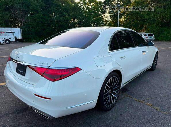 W1K6G7GB6MA045696 2021 MERCEDES-BENZ S Белый Передняя правая четверть