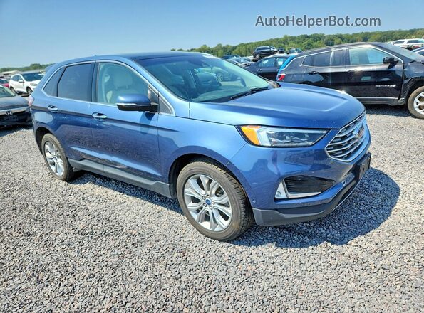 2FMPK4K91KBB10628 2019 FORD EDGE Blue Դիմացի տեսք