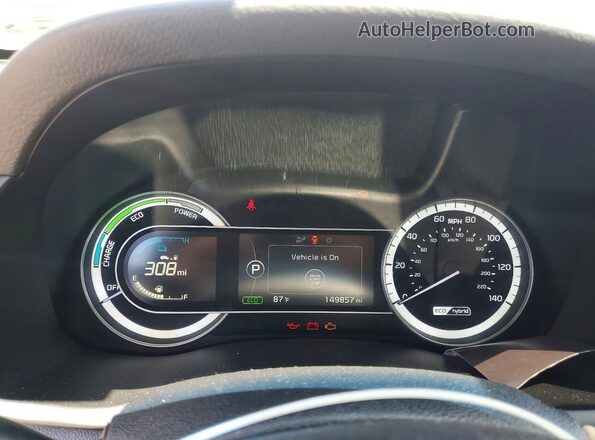KNDCC3LC2H5036895 2017 KIA NIRO White Вид задніх сидінь