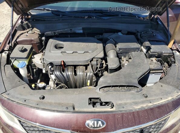 5XXGT4L32GG090277 2016 KIA OPTIMA Бордовый Вид подкапотного пространства