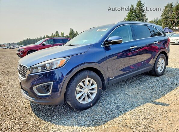 5XYPGDA34JG343643 2018 KIA SORENTO Blue Rear left