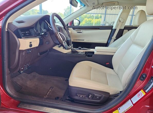 58ABK1GG1GU018347 2016 LEXUS ES Burgundy Widok wnętrza z przodu