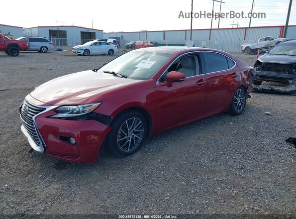 58ABK1GG2JU090939 2018 LEXUS ES 350 Red წინა მარცხენა ხედი სამი მეოთხედიდან
