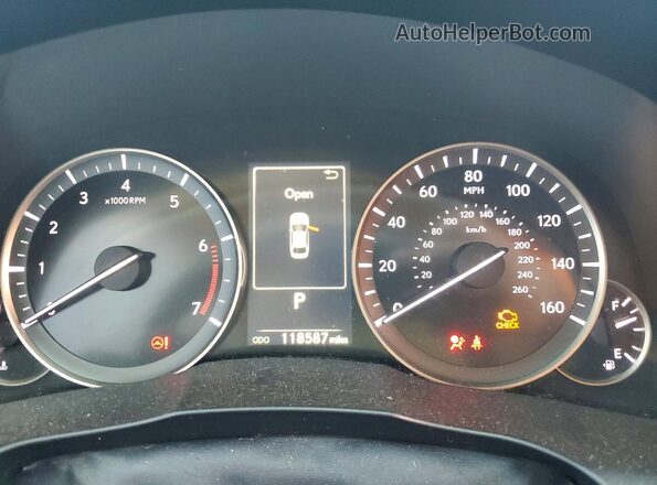 58ABK1GG5HU079539 2017 LEXUS ES Черный Вид щитка приборов