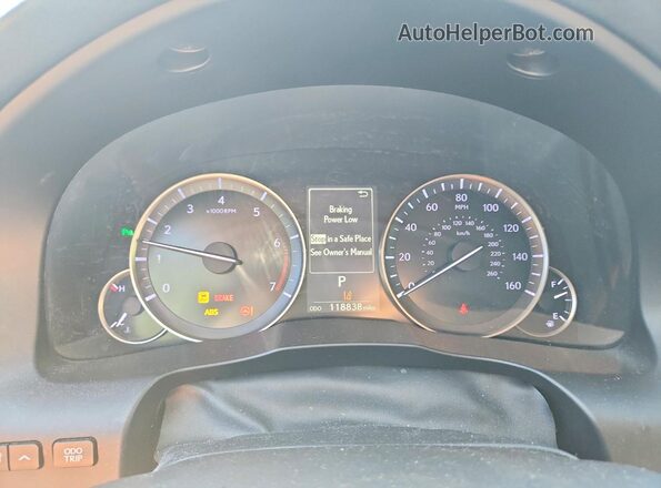58ABK1GG5JU101951 2018 LEXUS ES Черный Вид щитка приборов