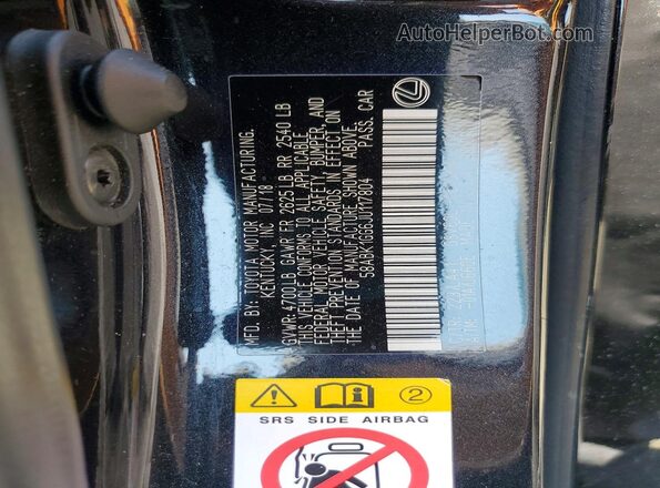 58ABK1GG6JU117804 2018 LEXUS ES Black Շարժիչի բաժամունքի տեսք