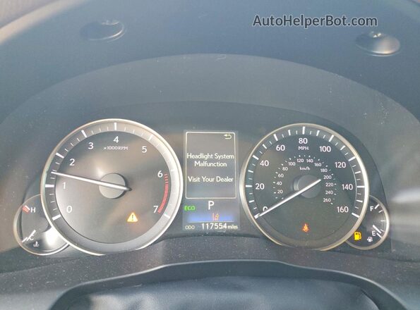 58ABK1GGXHU044608 2017 LEXUS ES Gold Vista del cuadro de instrumentos