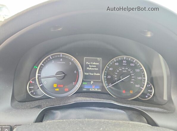 58ABK1GGXJU095774 2018 LEXUS ES Gray Вид щитка приладів