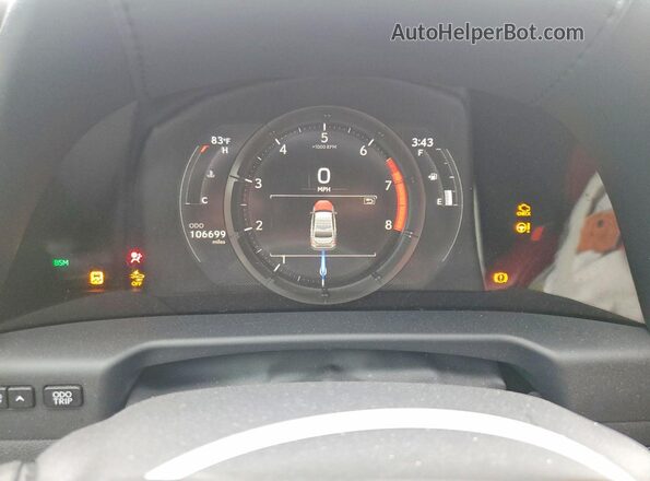 58ABZ1B12KU012693 2019 LEXUS ES Silver Instrument cluster view