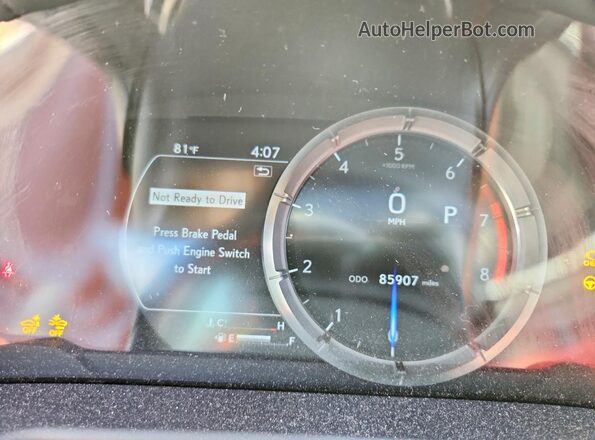 58ABZ1B12KU035214 2019 LEXUS ES Gray ხელსაწყოთა პანელის ხედი
