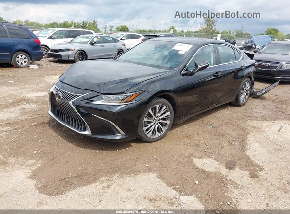 58ABZ1B13KU018423 2019 LEXUS ES 350 Black Առջևի ձախ երեք քառորդ տեսարան