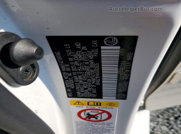 58ABZ1B14KU002635 2019 LEXUS ES Белый Вид подкапотного пространства