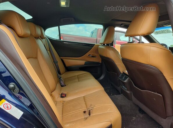 58ABZ1B14KU008323 2019 LEXUS ES Blue Vista de los asientos traseros