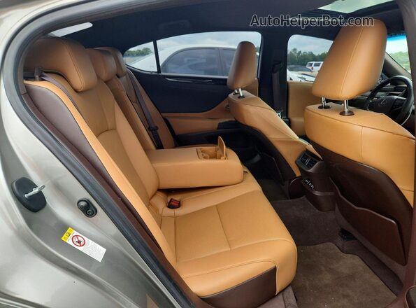 58ABZ1B15KU009965 2019 LEXUS ES Tan Vista de los asientos traseros