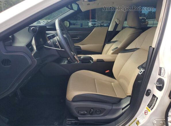58ABZ1B18KU045293 2019 LEXUS ES White წინა სალონის ხედი