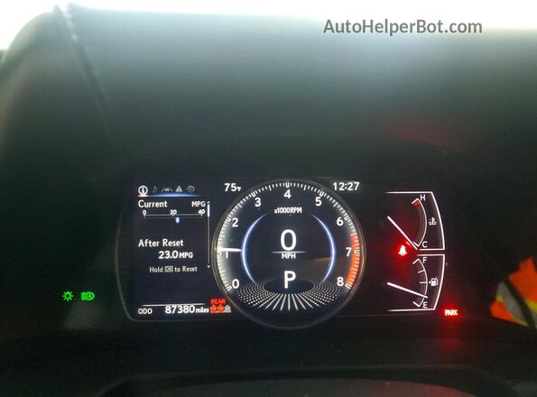 58ACZ1B13MU091010 2021 LEXUS ES Black Vista del cuadro de instrumentos