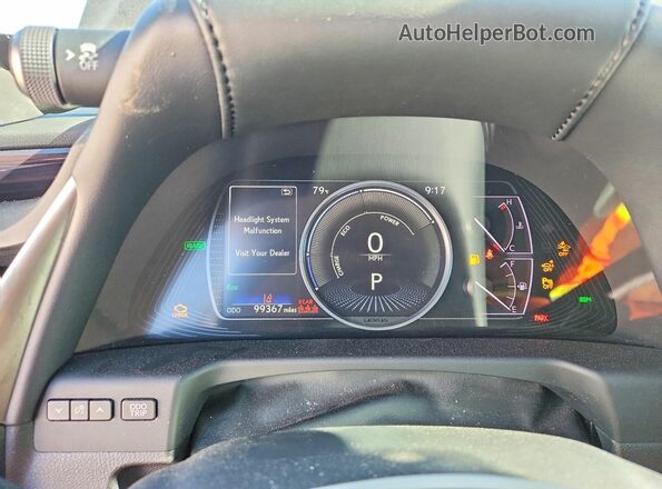 58AD21B11LU005300 2020 LEXUS ES Black Вид щитка приладів